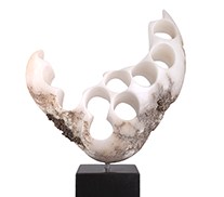 Alabaster und Bronze Skulptur - Wassersymphonie andere Perspektive