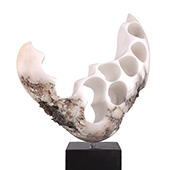 Alabaster und Bronze Skulptur - Wassersymphonie andere Perspektive
