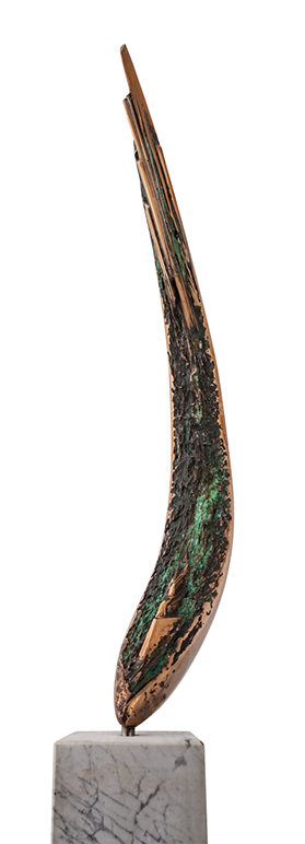 Bronze Skulptur - Kosmische Spannung andere Perspektive