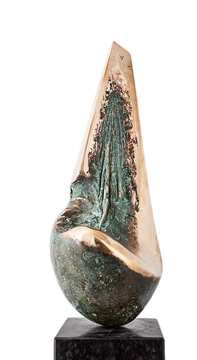 Bronze Skulptur - Meteor andere Perspektive