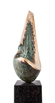 Bronze Skulptur - Meteor andere Perspektive