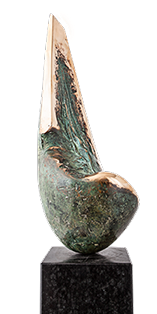 Bronze Skulptur - Meteor andere Perspektive