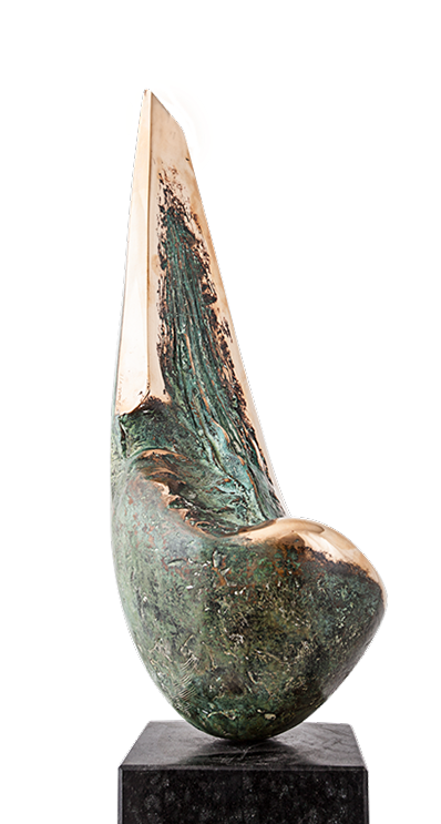 Bronze Skulptur - Meteor andere Perspektive